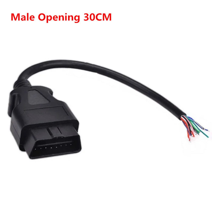 OBD2 16Pin Maschio Connettore Per ELM327 Adattatore di Estensione Cavo OBD OBDII EOBD ODB2 16 Pin OBD 2 Adattatore di Apertura Cavo Femmina