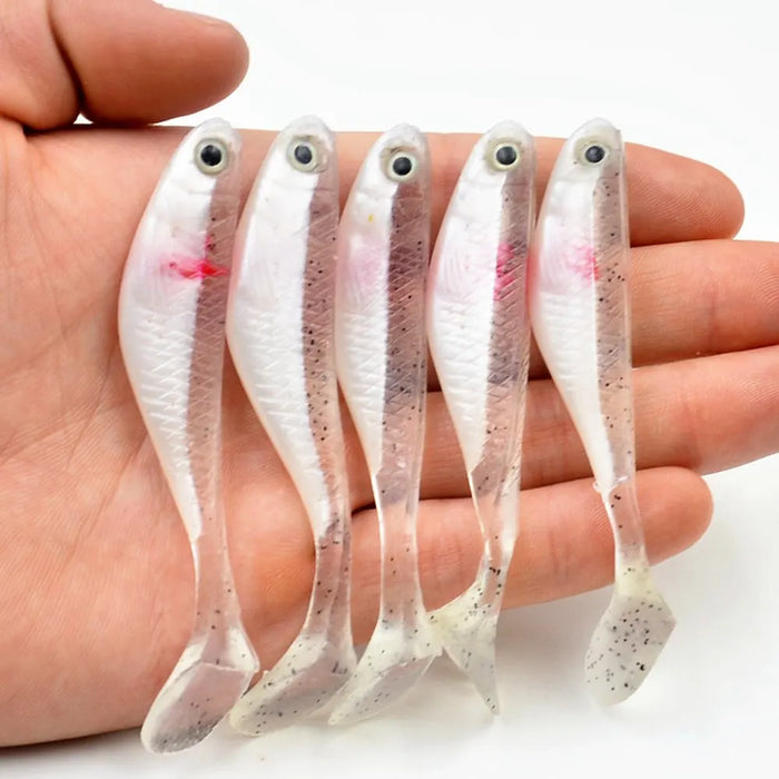 5 Pz/lotto Richiamo di Pesca Alla Carpa Esca In Silicone Swimbait Attrezzatura Da Pesca 8 cm 5.3g Isca Richiamo Morbido Artificiale Tutto Per La Pesca