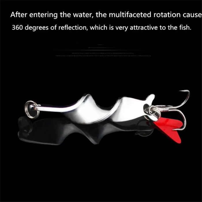 1 pz 10g 14g 21g 28g rotante metallo Spinner cucchiaio richiamo di Pesca esche rigide per trota luccio Pesca Peche Treble Hook Tackle