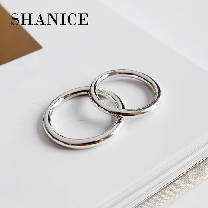 SHANICE autentici anelli del cerchio classico dei gioielli dell'argento sterlina 990 per il regalo delle donne Spedizione gratuita Cerchio semplice Giappone Corea