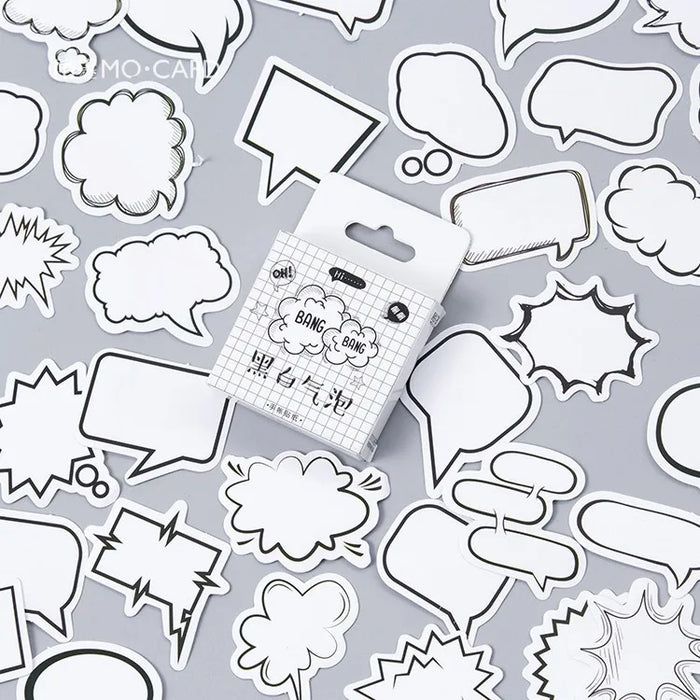45 pz/pacco Creativo Nero Bianco Bubble Album Etichetta di Carta Adesivi Artigianato E Scrapbooking Adesivo Decorativo Cancelleria Carina