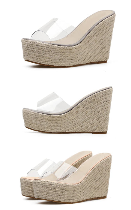 Eilyken Summer Fashion PVC Jelly zeppe piattaforma pantofole da donna sandali scarpe Casual taglia 34-40