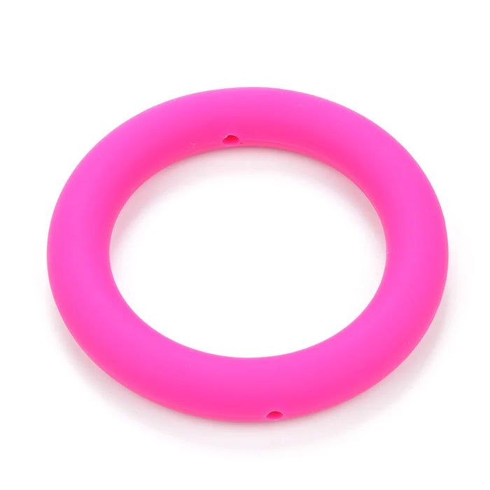 LOFCA Anello per dentizione 65mm Perline in silicone 3 pezzi Collana per massaggiagengive con ciondolo per bambini Ciuccio che fa gioielli in silicone alimentare senza BPA