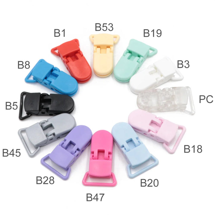 TYRY.HU 5 Pz/lotto Plastica Piatto Ciuccio Clip di Supporto Del Bambino Manichino Succhietto Della Bretella Del Bambino Del Bambino Dentizione Collana Accessori