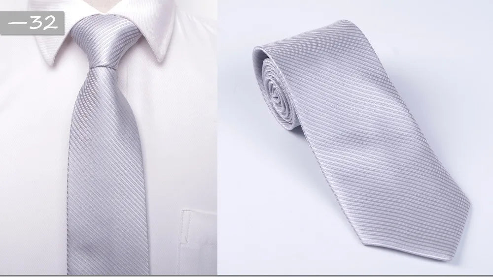 cravatta da sposa classica da uomo d'affari formale da 8 cm, cravatta a righe, accessori per abiti da camicia alla moda