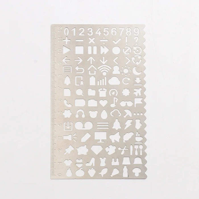 Righello cavo multifunzionale in acciaio inossidabile gatto Figura geometrica disegno stencil modelli righello in metallo Modello di diario strumento fai da te