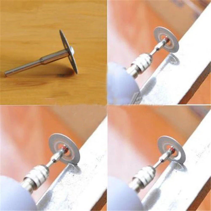 Punta da trapano per lame diamantate smerigliate da 5mm 22mm + 1 mandrino per Set Dremel