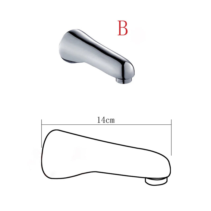 BECOLA Beccuccio per rubinetto a parete Beccucci quadrati e rotondi in ottone cromato/nero Accessori per rubinetti per doccia a cascata