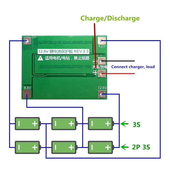 1S/2S/3S/4S/5S Li-Ion 18650 Caricabatteria al litio Modulo cella Lipo PCB BMS Scheda di protezione per motore di perforazione con bilanciamento