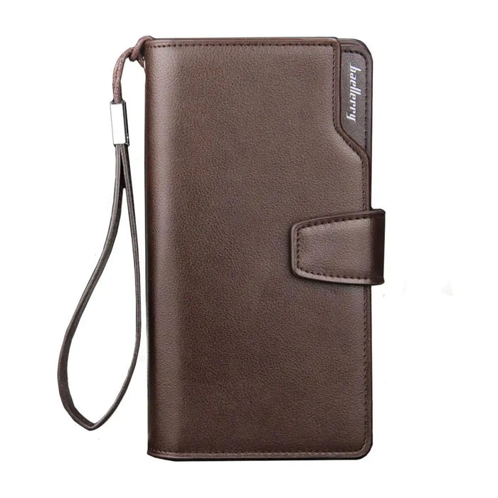 Baellerry portafogli da uomo stile lungo porta carte di alta qualità borsa da uomo con cerniera portafoglio in pelle PU di marca di grande capacità per uomo
