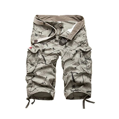 2025 Summner Cotton Mens Cargo Shorts Moda Camouflage Pantaloncini maschili Multi-tasca Casual Camo All'aperto Tolling Homme Pantaloni corti