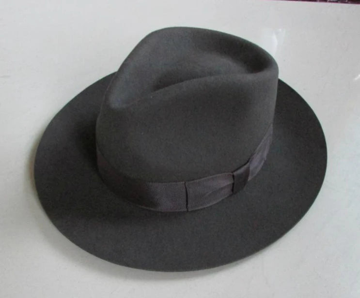 Cappello Fedora in lana Cappelli Fedora in feltro unisex Cappelli Trilby moda per adulti Copricapo popolare Cappelli Fedora Trilby in lana Cappellino da uomo B-8130