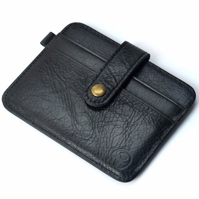 Portafoglio sottile da uomo in vera pelle portafoglio piccolo da uomo Mini borsa portamonete portafoglio sottile Portomonee carteras porta carte da uomo