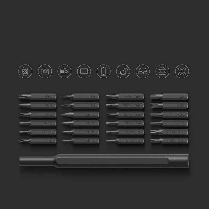 100% originale Xiaomi uso quotidiano cacciavite Kit Manua 24 punte magnetiche di precisione scatola di alluminio Set di cacciaviti fai da te Smart home