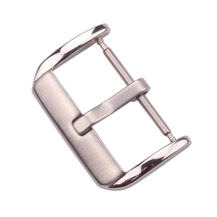 Fibbia ad ardiglione per orologio in acciaio inossidabile spazzolato medio 16mm 18mm 20mm 22mm Accessori per chiusura cinturino per cinturino in pelle argento oro nero