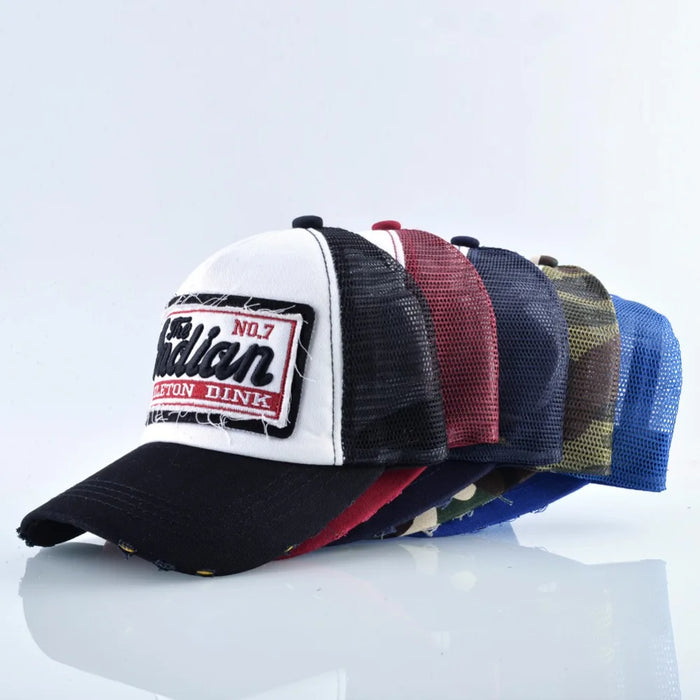 Berretto da baseball con ricamo a lettera di moda per uomo donna cappello snapback in rete traspirante estivo unisex Hip Hop Trucker Bone Gorras