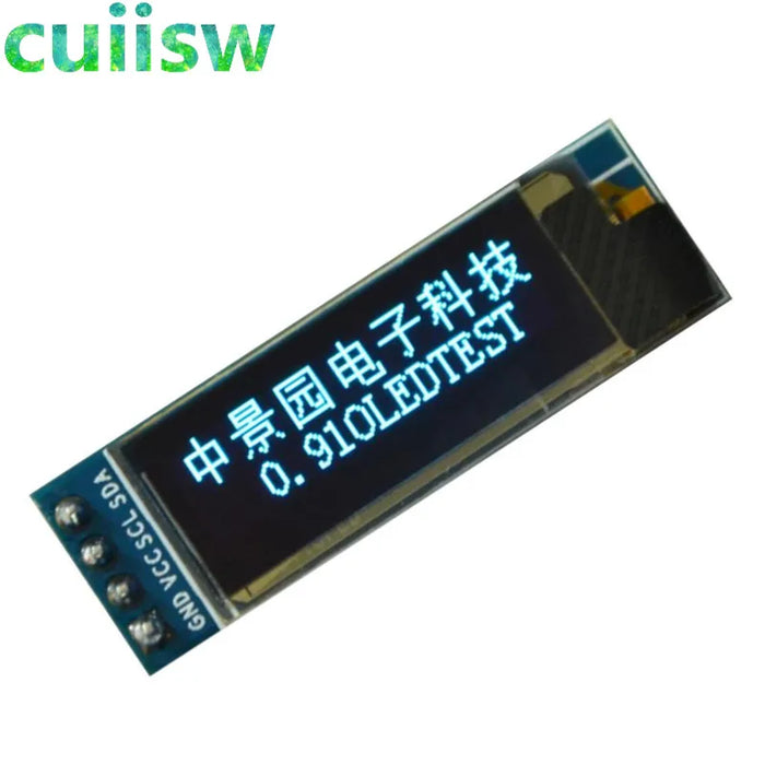 Modulo display LCD OLED bianco/blu seriale I2C IIC da 0,91 pollici 128x32 Schermo LCD SSD1306 da 0,91 pollici 12832