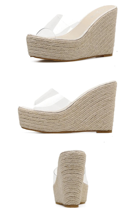 Eilyken Summer Fashion PVC Jelly zeppe piattaforma pantofole da donna sandali scarpe Casual taglia 34-40