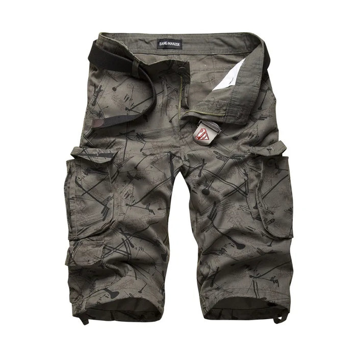 2025 Summner Cotton Mens Cargo Shorts Moda Camouflage Pantaloncini maschili Multi-tasca Casual Camo All'aperto Tolling Homme Pantaloni corti