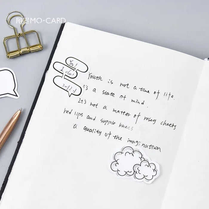 45 pz/pacco Creativo Nero Bianco Bubble Album Etichetta di Carta Adesivi Artigianato E Scrapbooking Adesivo Decorativo Cancelleria Carina