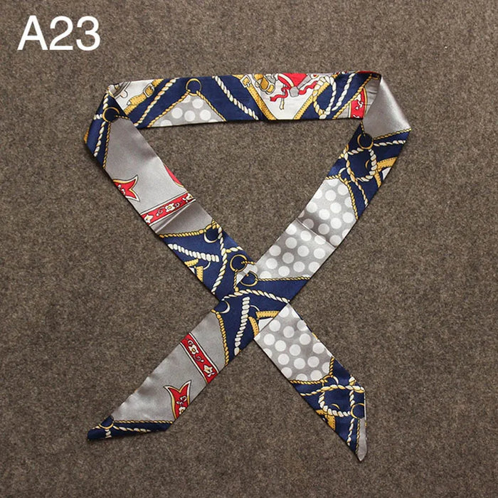 Nuova seta piccola donna moda sciarpa borse per capelli maniglia decorazione cravatta multifunzione nastro a mano sciarpa 4 * 100 cm M30