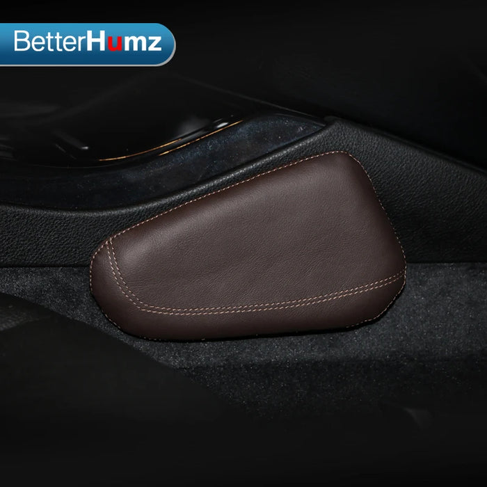 Ginocchiera per auto in vera pelle cuscino per gamba cuscino di riposo per BMW F20 F30 G20 E90 E60 F10 E46 G30 E92 E36 E87 accessori interni