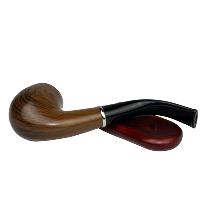 Classico venature del legno Tubo in resina Filtro per canna fumaria Tubi lunghi per fumatori Pipa per tabacco Regali per sigari Narguile Regalo Smerigliatrice Bocchino per fumo