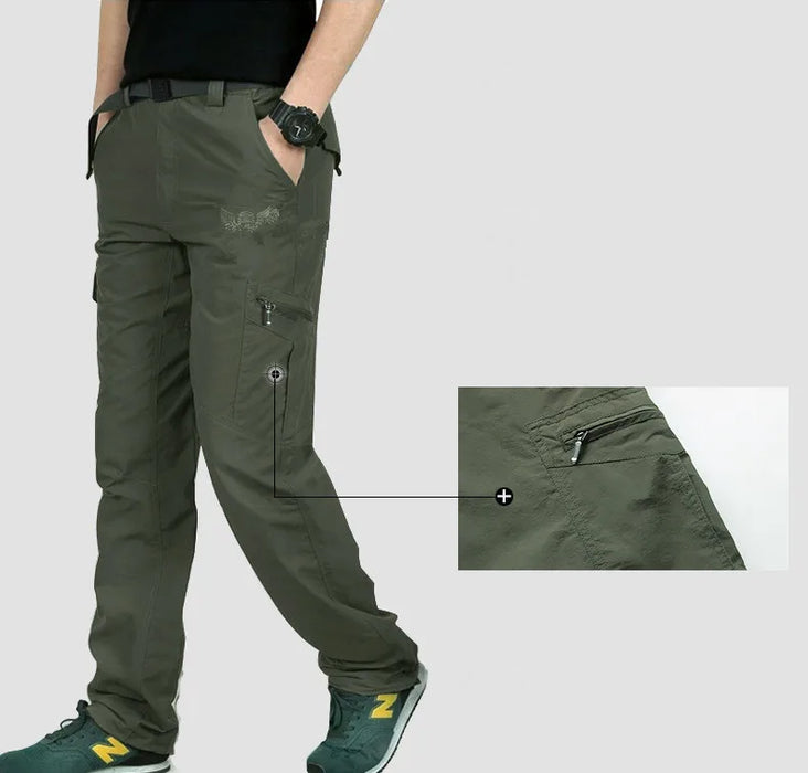 Pantaloni Cargo da uomo pantaloni lunghi maschili traspiranti impermeabili estivi pantaloni da jogging tasche militari pantaloni Casual Plus Size 4XL