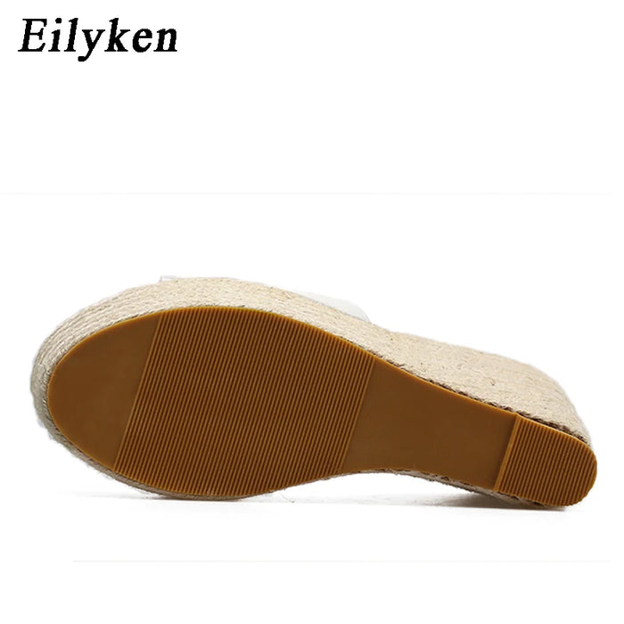 Eilyken Summer Fashion PVC Jelly zeppe piattaforma pantofole da donna sandali scarpe Casual taglia 34-40
