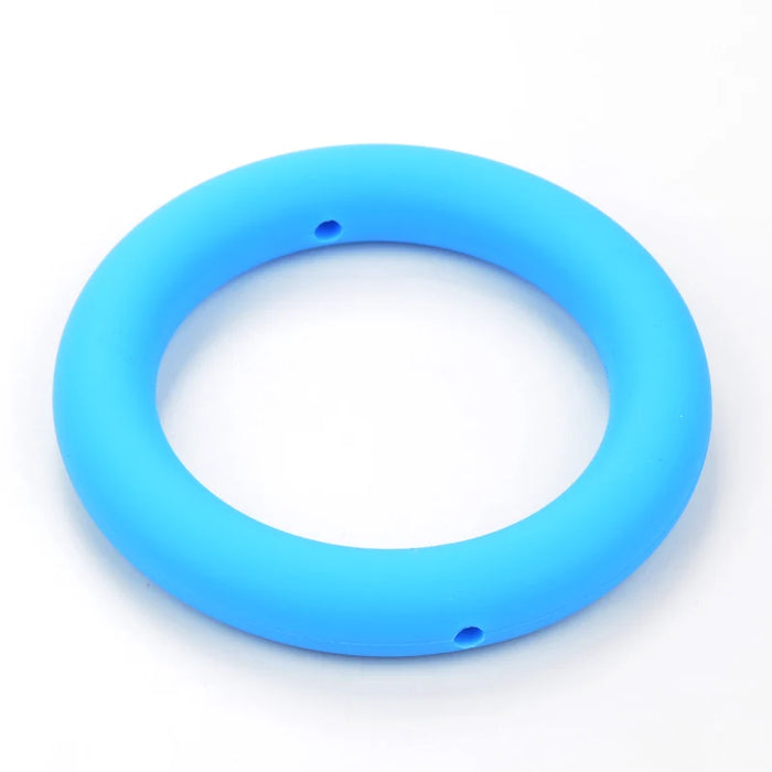 LOFCA Anello per dentizione 65mm Perline in silicone 3 pezzi Collana per massaggiagengive con ciondolo per bambini Ciuccio che fa gioielli in silicone alimentare senza BPA