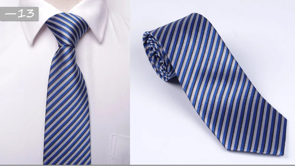 cravatta da sposa classica da uomo d'affari formale da 8 cm, cravatta a righe, accessori per abiti da camicia alla moda