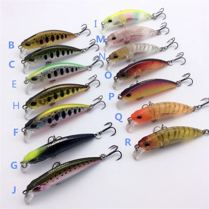 Tsurinoya 4PC 50mm 5g Affondamento Minnow Esca Artificiale per la Pesca Alla Trota Spigola Wobbler Laser Duro Lungo Cast Richiamo di Pesca DW63