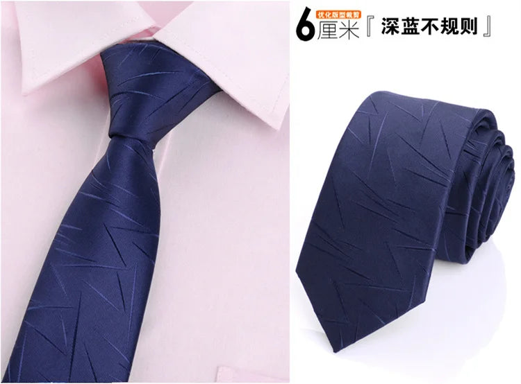 Cravatta da sposa per uomo luxury 2024 slim luxury cravate homme corbatas para hombre cravatta nera Fashion Plaid Business gravata 6cm