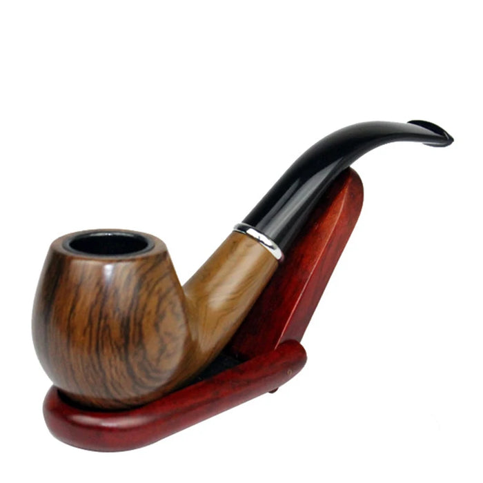 Classico venature del legno Tubo in resina Filtro per canna fumaria Tubi lunghi per fumatori Pipa per tabacco Regali per sigari Narguile Regalo Smerigliatrice Bocchino per fumo