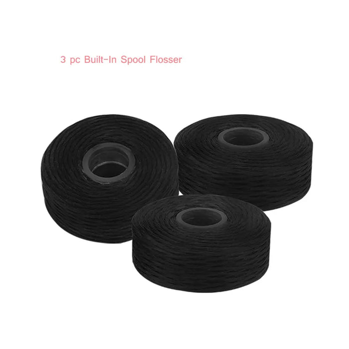 AZDENT 50m Carbone di Bambù Flosser Dentale Denti Puliti Filo Interdentale Denti Flosser Dente Pulito O Filo Bobina Incorporato