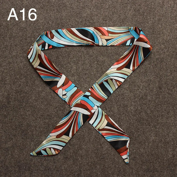 Nuova seta piccola donna moda sciarpa borse per capelli maniglia decorazione cravatta multifunzione nastro a mano sciarpa 4 * 100 cm M30