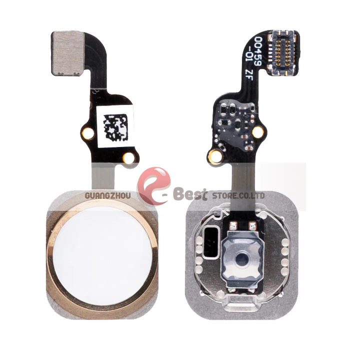 Pulsante Home con cavo flessibile per iPhone 6 6S 4.7"/ 6S 6 plus 5.5" Assemblaggio completo di ricambio Nero/Bianco/Oro