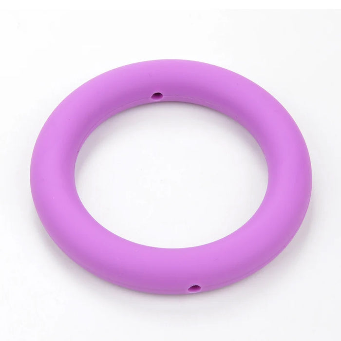 LOFCA Anello per dentizione 65mm Perline in silicone 3 pezzi Collana per massaggiagengive con ciondolo per bambini Ciuccio che fa gioielli in silicone alimentare senza BPA