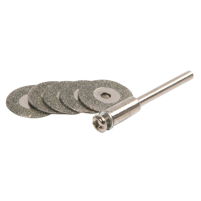 Punta da trapano per lame diamantate smerigliate da 5mm 22mm + 1 mandrino per Set Dremel