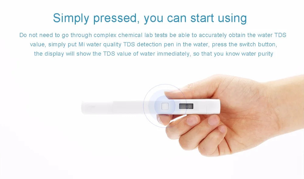 Originale Xiaomi MiJia Mi TDS Tester del contatore Rilevamento portatile Test di qualità della purezza dell'acqua TDS-3 Tester Casa 1 pz 2 pz opzione