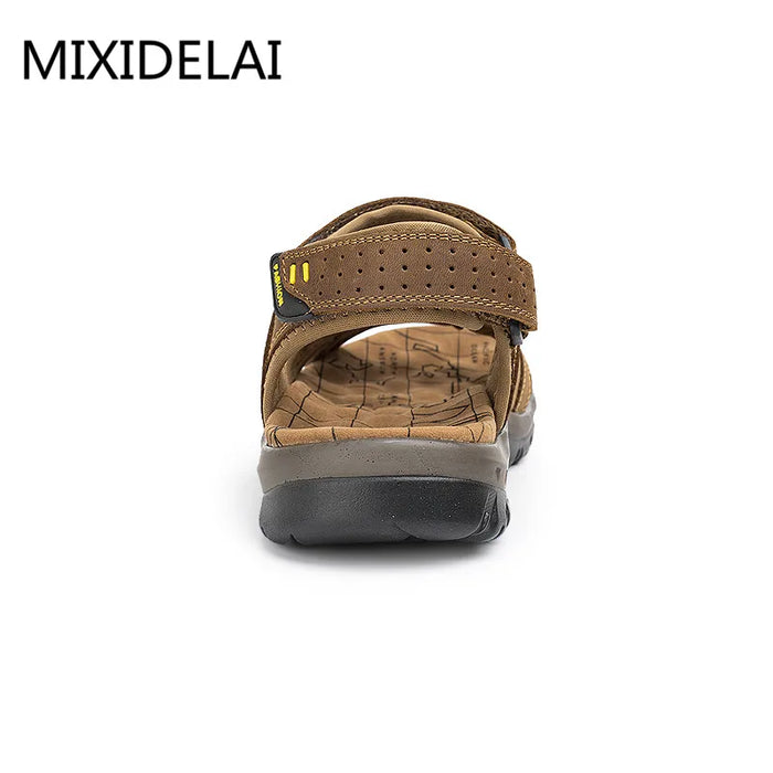 New Fashion Summer Leisure Scarpe da uomo Sandali da spiaggia Sandali in vera pelle di alta qualità Sandali da uomo morbidi di grandi dimensioni Taglia 38-48