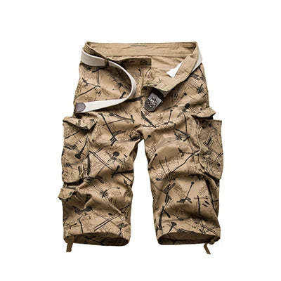 2025 Summner Cotton Mens Cargo Shorts Moda Camouflage Pantaloncini maschili Multi-tasca Casual Camo All'aperto Tolling Homme Pantaloni corti