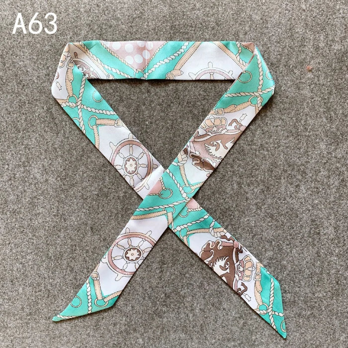 Nuova seta piccola donna moda sciarpa borse per capelli maniglia decorazione cravatta multifunzione nastro a mano sciarpa 4 * 100 cm M30