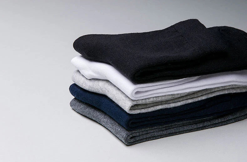 HSS 2023 calzini in cotone da uomo nuovi stili 10 paia/lotto calzini da uomo d'affari neri traspiranti primavera estate per uomo taglia usa (6.5-12)