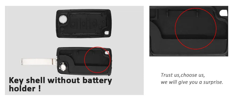 KEYYOU Per Citroen C2 C3 C4 C5 C6 C8 3 Bottoni Flip Chiave A Distanza Dell'automobile Della Copertura Della Cassa Borsette Fob VA2 Lama CE0523