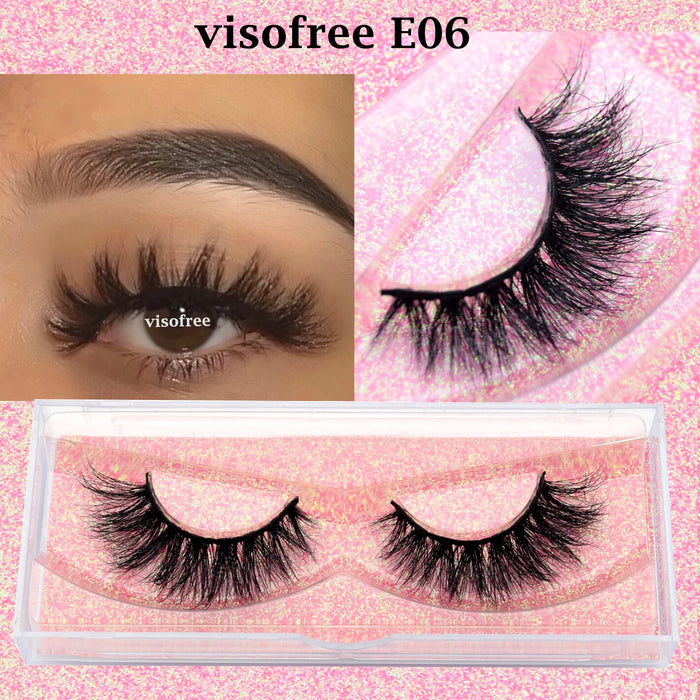 Ciglia Visofree Ciglia di visone 3D volume naturale fatto a mano ciglia morbide estensione ciglia lunghe ciglia di visone reale per il trucco E01