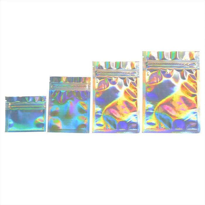 100 sacchetti colorati con chiusura a zip in foglio di alimentazione superiore, sacchetti per alimenti, sacchetti in foglio di alluminio Mylar, sacchetti per tè, sacchetti per alimenti