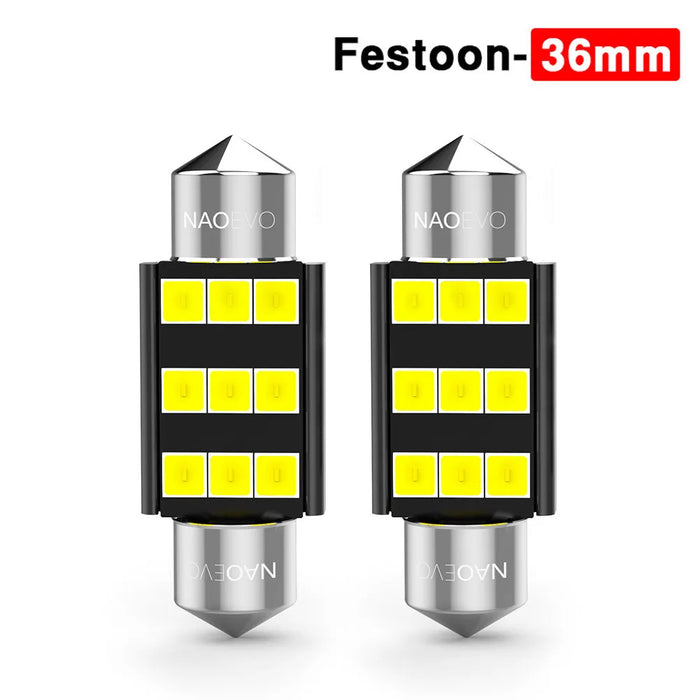 NAO c5w LED CANBUS 28mm 31 36 39 41 44mm Festoon C10W lampadina a led 2835 6 SMD 12V lampada da lettura luce interna per auto bianco senza errori