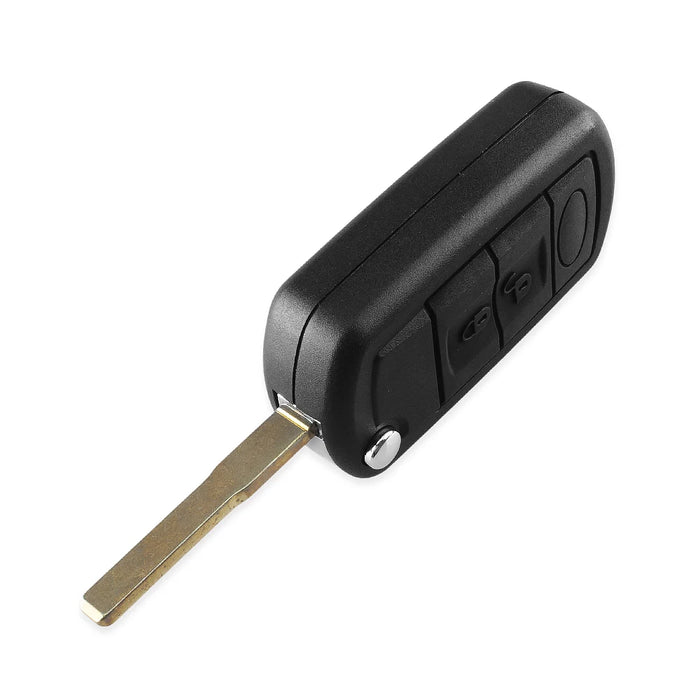 KEYYOU Custodia per chiave remota pieghevole con guscio di ricambio Fob 3 pulsanti per LAND ROVER Range Rover Sport LR3 Discovery
