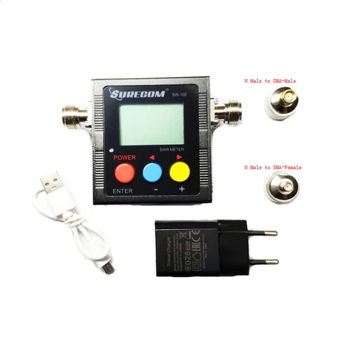 VHF/UHF di Digital di SURECOM 125-525 Mhz del tester di SWR di potere SW-102 per la Radio bidirezionale SW102